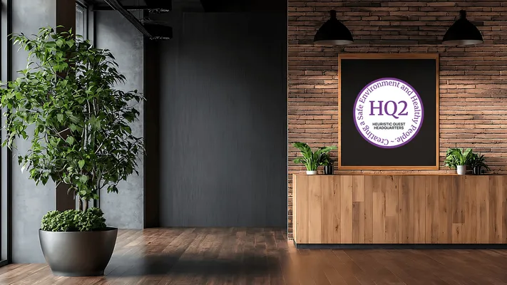 Heuristic Health office signage mockup