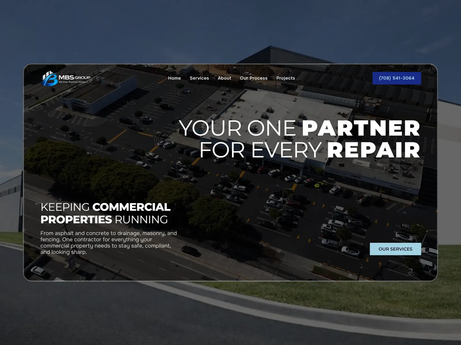 MBS Group - Custom website for commercial maintenance and repair contractor