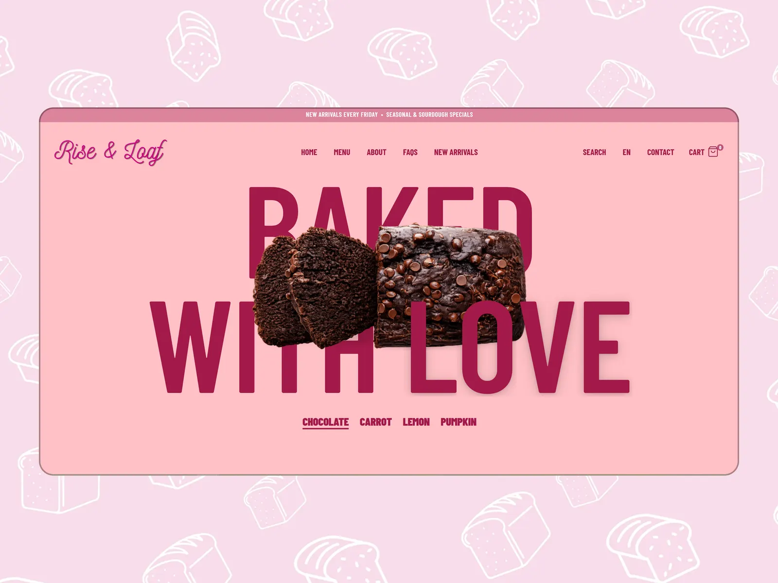 Rise & Loaf - Custom website for artisan bakery