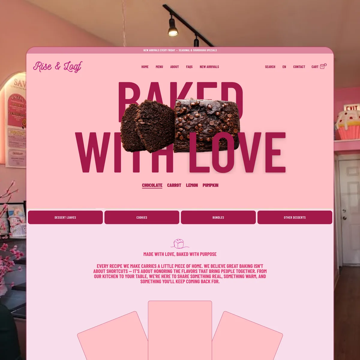 Rise & Loaf portfolio preview
